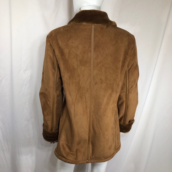 Cato Faux Suede Fuzzy Lined Coat - Picture 4 of 11